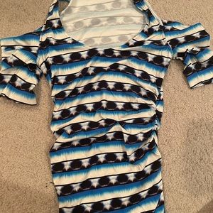 Nicole Miller cold shoulder dress